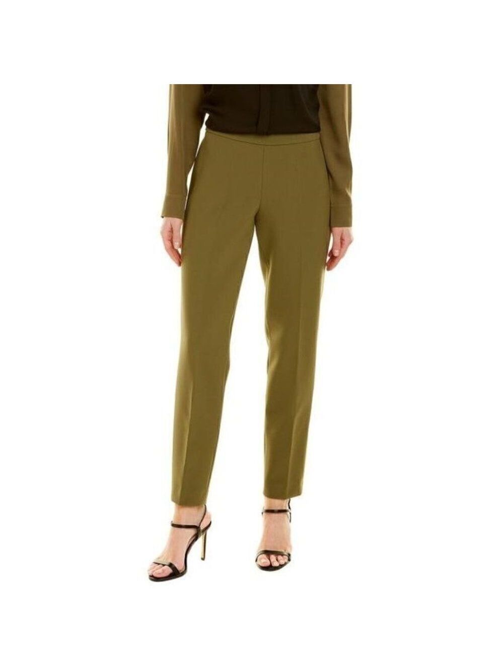 New hugo Boss | Tiluna Side-Zip 2 Slim-Leg Ponte Cropped Trousers in Green